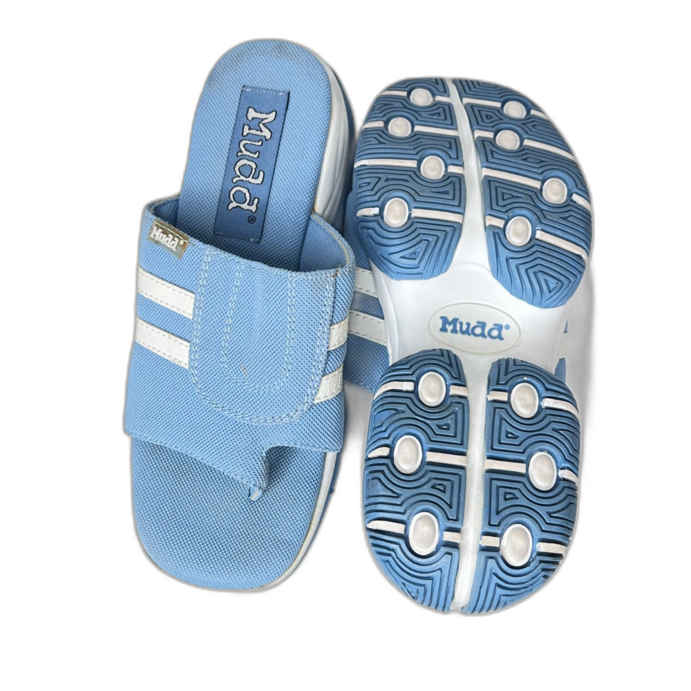 Mudd Vintage Women's Mules Y2K suede light blue platforms classic 90' 8M. - Picture 3 of 10